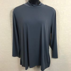 Susan Graver Essentials 3XL Gray Liquid Knit tunic